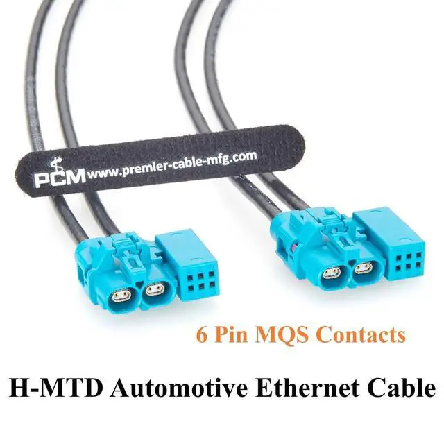 Alt view image 7 of 7 - Rosenberger 99K1HG-1CAZ5-Z H-MTD Z Code Dual-Port Female Automotive Ethernet Cable 10Gbps 100 Shielded Vehicle Network Cable with 6 Pin MQS Contacts for ADAS, ECU, LiDAR, Domain Controller(2M/6.6FT)