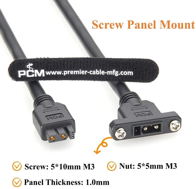 Alt view image 3 of 7 - XT30 2+2 CAN Bus Extension Cable Screw Panel Mount Male to Female Shielded Power & Data Cable for CAN Network, 3D Printer, Robotics, Control Panels, Embedded Systems (0.3M/0.98FT)