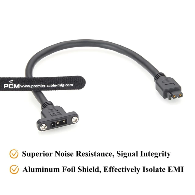 Alt view image 5 of 7 - XT30 2+2 CAN Bus Extension Cable Screw Panel Mount Male to Female Shielded Power & Data Cable for CAN Network, 3D Printer, Robotics, Control Panels, Embedded Systems (0.3M/0.98FT)