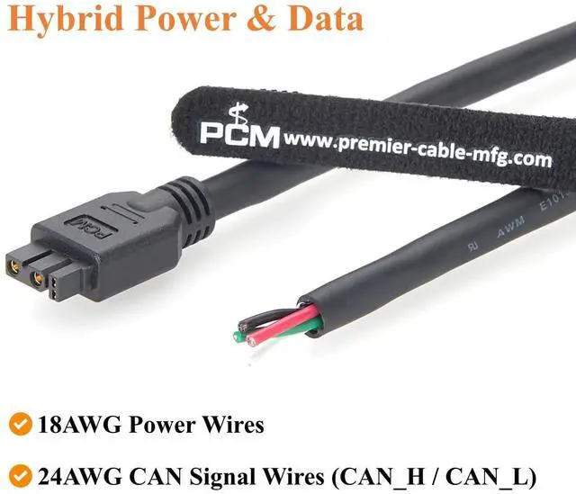 Alt view image 3 of 7 - XT30 2+2 CAN Bus Cable Shielded Power & Data Cable XT30 Female to Open End Wire for PwrCAN 13.2, 3D Printer, BTT EBB Toolhead, Robotics, Embedded Systems (3M/9.84FT)