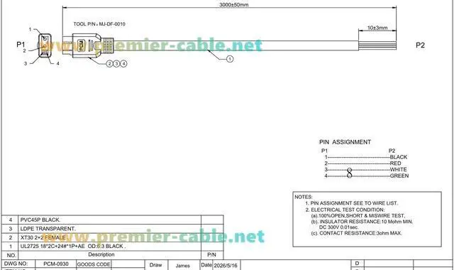 Alt view image 7 of 7 - XT30 2+2 CAN Bus Cable Shielded Power & Data Cable XT30 Female to Open End Wire for PwrCAN 13.2, 3D Printer, BTT EBB Toolhead, Robotics, Embedded Systems (3M/9.84FT)
