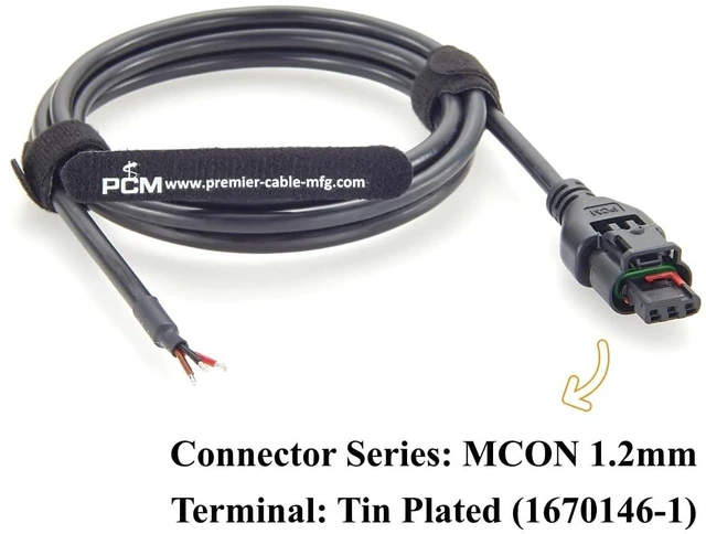 Alt view image 3 of 7 - TE Connectivity 1488991-1 Automotive Sensor Cable Assembly MCON 1.2mm 3 Pin Waterproof Connector 3-Wire Car Wiring Harness for ECU, Engine Sensor, Vehicle Power, EV (1.5M/4.92FT)