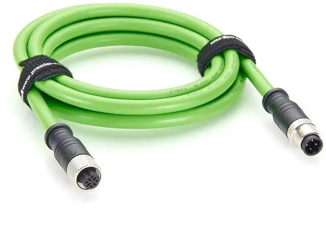 Main image of PROFINET M12 D-Code 4 Pin Male to Female Industrial Ethernet Cable 100Mbps CAT5e SFTP Shielded IP67 High Flex Drag Chain for EtherCAT, PLC, Robotics, Machine Vision, Automation (5M/16.4FT)