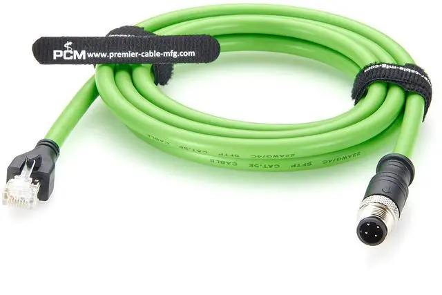 Main image of PROFINET M12 D-Coded 4 Pin Male to RJ45 Male Industrial Ethernet Cable CAT5e Shielded IP67 High Flex Cable for EtherCAT, EtherNet/IP, PLC, Robot, Machine Vision, Industrial Switches (5M/16.4FT)