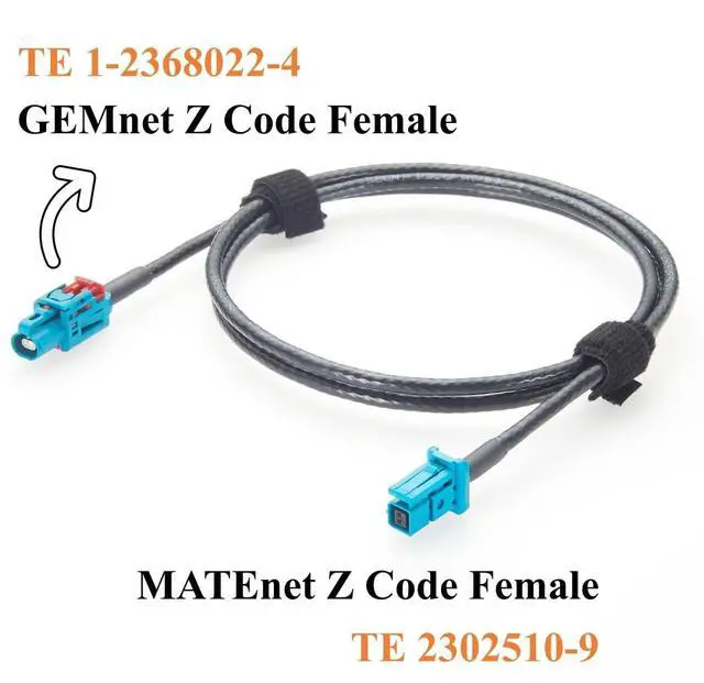 Alt view image 3 of 7 - TE GEMnet Female to MATEnet Female Automotive Ethernet Cable 1-2368022-4 to 2302510-9 10Gbps 100/1000BASE-T1 Shielded Vehicle Network Cable for ADAS, ECU, Telematics, Infotainment(2M/6.6FT)
