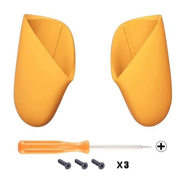 Alt view image 2 of 7 - Caution Yellow Replacement Handle Grips for Nintendo Switch Pro Controller, Soft Touch DIY Hand Grip Shell for Nintendo Switch Pro - Controller NOT Included @