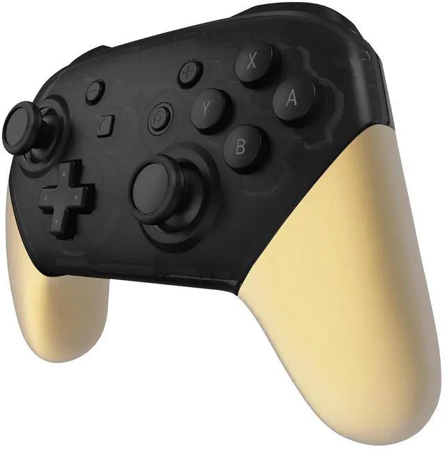Main image of Metallic Champagne Gold Replacement Handle Grips for Nintendo Switch Pro Controller, Soft Touch DIY Hand Grip Shell for Nintendo Switch Pro - Controller NOT Included @