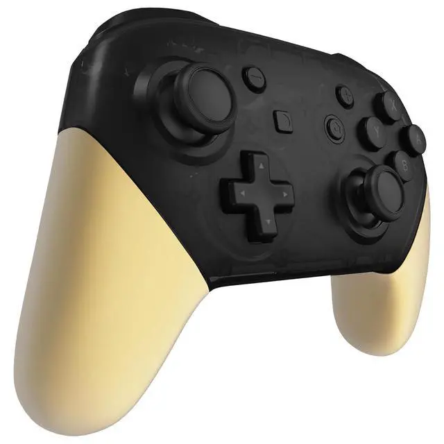 Alt view image 5 of 7 - Metallic Champagne Gold Replacement Handle Grips for Nintendo Switch Pro Controller, Soft Touch DIY Hand Grip Shell for Nintendo Switch Pro - Controller NOT Included @