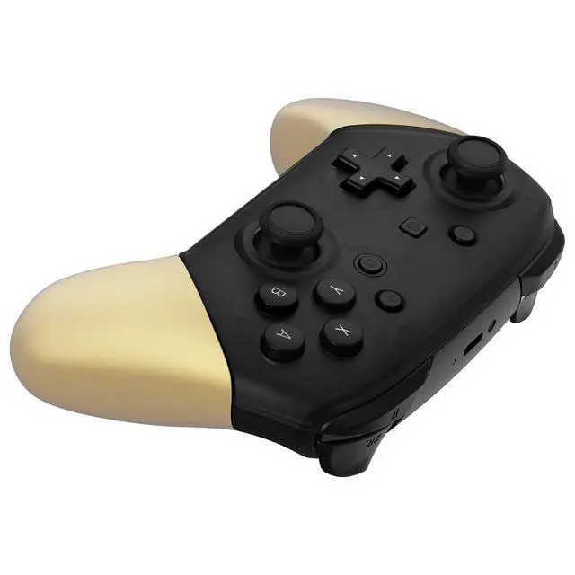 Alt view image 7 of 7 - Metallic Champagne Gold Replacement Handle Grips for Nintendo Switch Pro Controller, Soft Touch DIY Hand Grip Shell for Nintendo Switch Pro - Controller NOT Included @