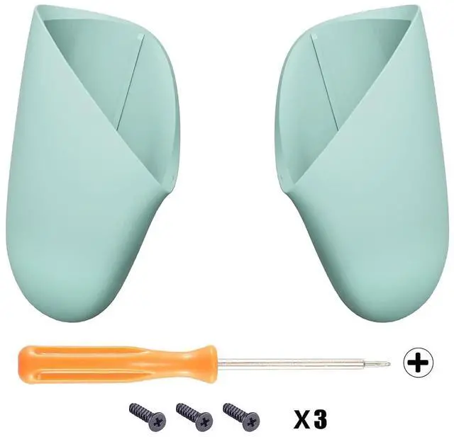 Alt view image 2 of 7 - Light Cyan Replacement Handle Grips for Nintendo Switch Pro Controller, DIY Custom Hand Grip Shell for Nintendo Switch Pro Controller - Controller NOT Included @