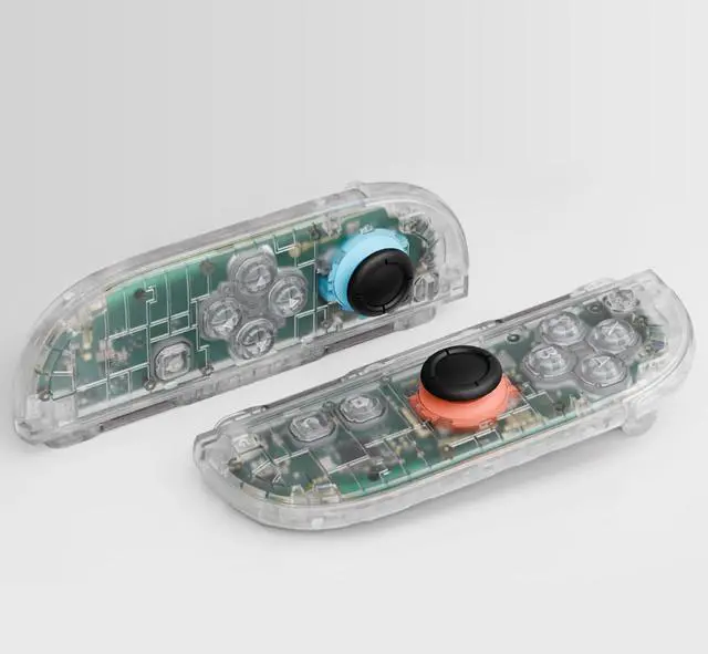 Alt view image 4 of 7 - DIY Replacement Shell Buttons for Joycon 2, Custom Full Set Housing Case + Decorative Strips + Middle Bracket + Buttons + Tools for Nintendo Switch 2 Controller - Deluxe Version - Clear @