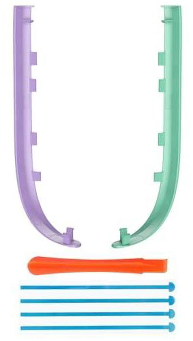Alt view image 2 of 7 - Replacement Full Set Buttons + Decorative Strips for Nintendo Switch 2 Controller - Purple & Green @