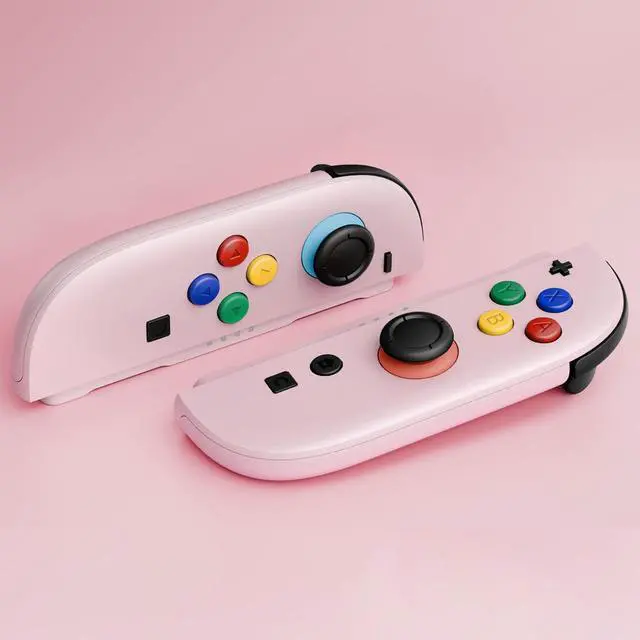 Alt view image 3 of 7 - Deluxe Version Replacement Shell Buttons + 3D Joystick for Nintendo Switch 2 JoyCon - Cherry Blossoms Pink @