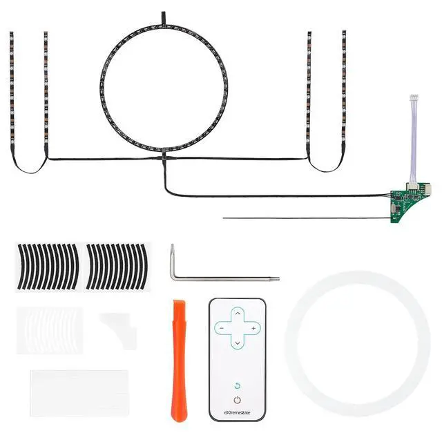Alt view image 2 of 7 - RGB LED Light Strip for Xbox Series S Console Fan Vent, 39 Effects Multi Color Changing Flexible Tape Light Strip Kit for Xbox Series S Console with IR Remote, DIY Decoration Accessories @