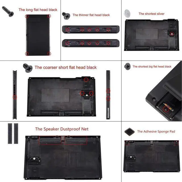 Alt view image 6 of 7 - Cherry Blossoms Pink Soft Touch Grip Faceplate Backplate DIY Replacement Housing Shell Case for Nintendo Switch Console with Kickstand JoyCon Console NOT Included @