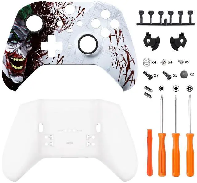 Main image of Clown Hahaha Patterned Faceplate Shell + White Bottom Shell for Xbox Elite Series 2, Elite Series 2 Core Controller @