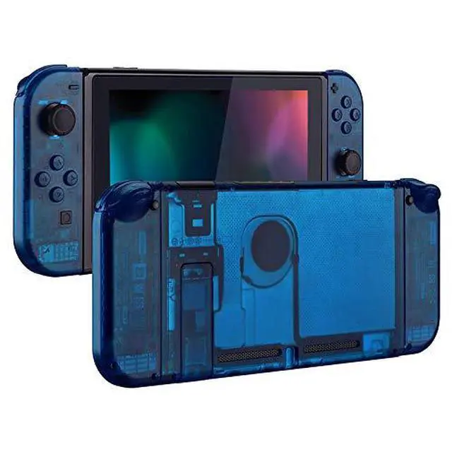 Alt view image 2 of 7 - Clear Blue Replacement Full Set Shell for Nintendo Switch & Switch Pro Controller @