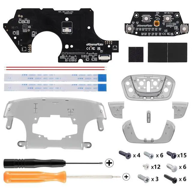 Alt view image 2 of 7 - Back Buttons Attachment for Nintendo Switch Pro Controller, Clear Black Back Paddles Programable RISE4 Remap Kit for Switch Pro Controller - Controller NOT Included @