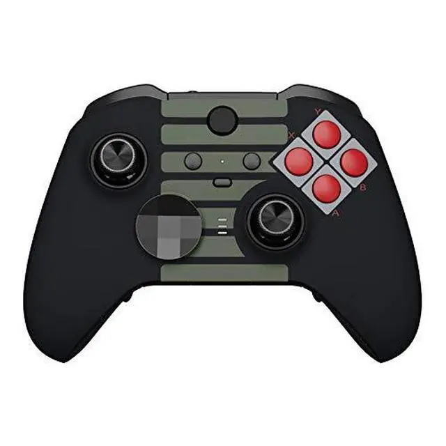 Alt view image 2 of 6 - Classic NES Style Faceplate Shell + Black Back Bottom Shell for Xbox Elite Series 2, Elite Series 2 Core Controller @