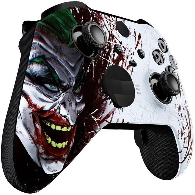 Alt view image 7 of 7 - Clown Hahaha Patterned Faceplate Shell + White Bottom Shell for Xbox Elite Series 2, Elite Series 2 Core Controller @