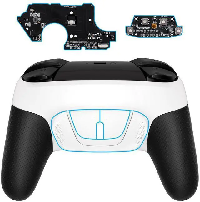 Main image of Back Buttons Attachment for Nintendo Switch Pro Controller, White Back Paddles Programable RISE4 Remap Kit for Switch Pro Controller - Controller NOT Included @
