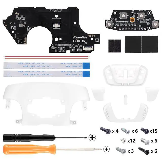 Alt view image 2 of 7 - Back Buttons Attachment for Nintendo Switch Pro Controller, White Back Paddles Programable RISE4 Remap Kit for Switch Pro Controller - Controller NOT Included @