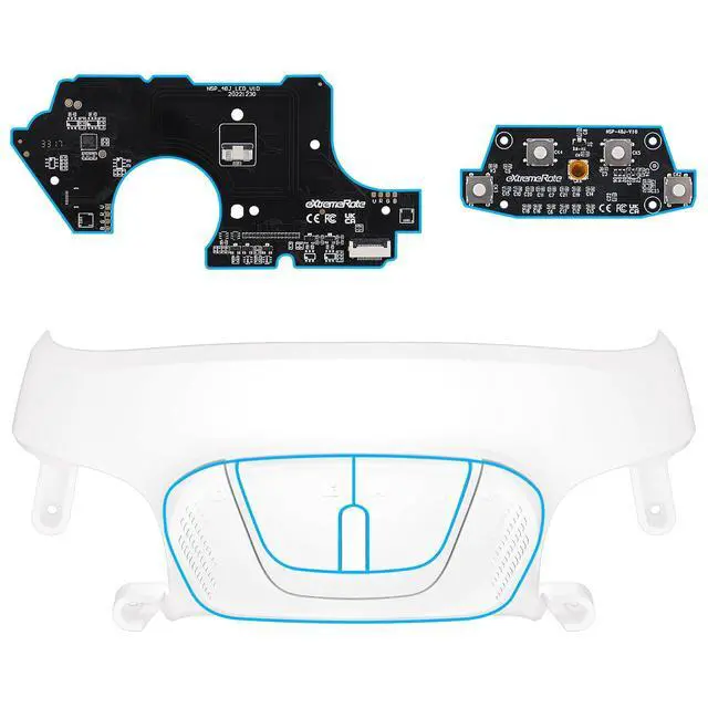 Alt view image 6 of 7 - Back Buttons Attachment for Nintendo Switch Pro Controller, White Back Paddles Programable RISE4 Remap Kit for Switch Pro Controller - Controller NOT Included @