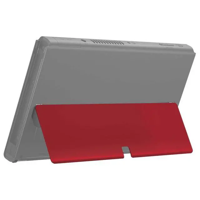 Main image of Vampire Red Soft Touch Replacement Metal Kickstand for Nintendo Switch OLED Console, Metal Back Bracket Holder Kick Stand for Nintendo Switch OLED - Console NOT Included @