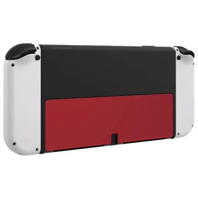 Alt view image 6 of 7 - Vampire Red Soft Touch Replacement Metal Kickstand for Nintendo Switch OLED Console, Metal Back Bracket Holder Kick Stand for Nintendo Switch OLED - Console NOT Included @