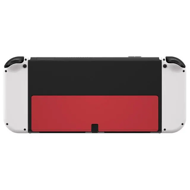 Alt view image 7 of 7 - Vampire Red Soft Touch Replacement Metal Kickstand for Nintendo Switch OLED Console, Metal Back Bracket Holder Kick Stand for Nintendo Switch OLED - Console NOT Included @