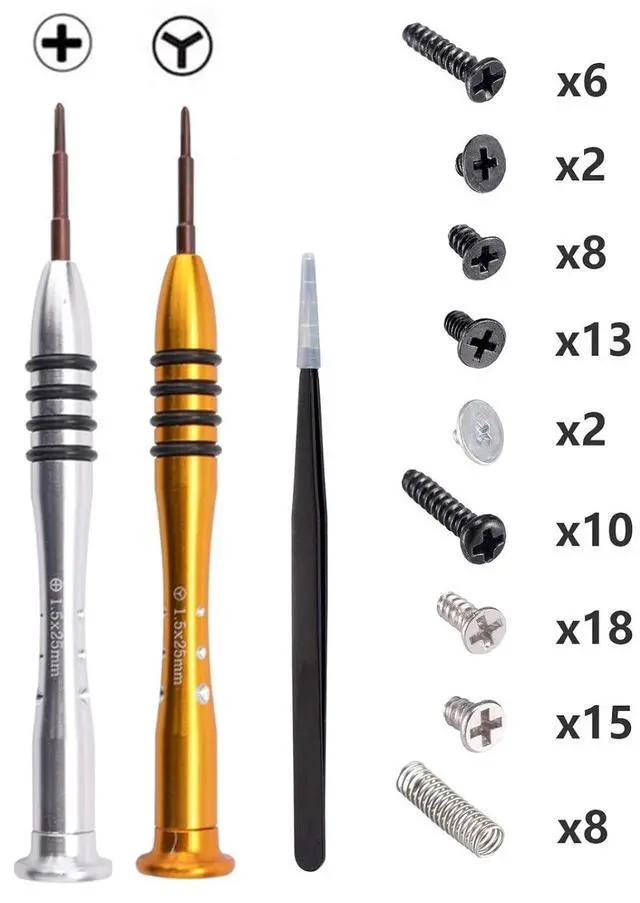 Main image of Cross Screwdriver Tri-Wing Screwdrivers Kit, Assemble Disassemble Tools Set with Springs and Tweezers Screws for NS Switch Console Joy Con @