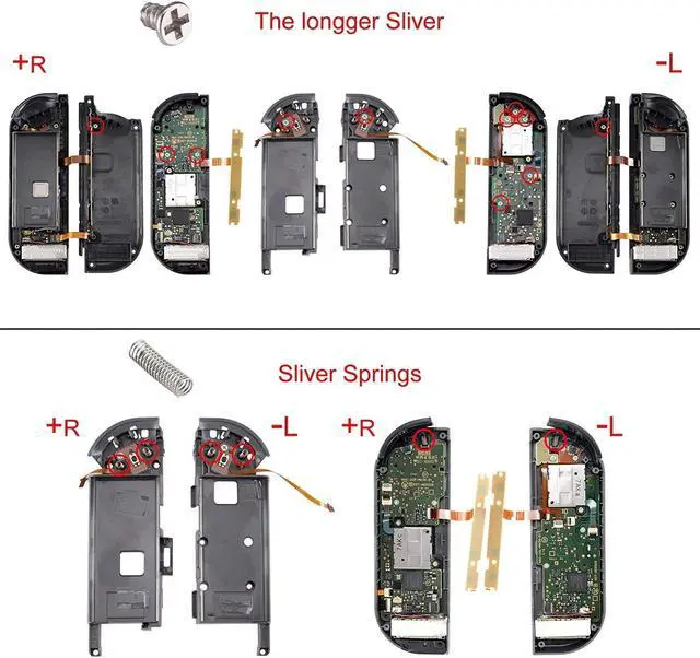 Alt view image 4 of 7 - Cross Screwdriver Tri-Wing Screwdrivers Kit, Assemble Disassemble Tools Set with Springs and Tweezers Screws for NS Switch Console Joy Con @