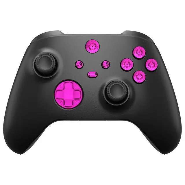 Alt view image 4 of 7 - Metal Purple Buttons for Xbox Core Wireless Controller, 9 in 1 Custom Accessories Aluminum Alloy Dpad ABXY Start Back Share Home Keys Replacement Parts for Xbox Series X & S Controller @