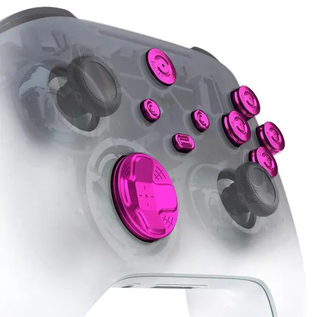 Alt view image 5 of 7 - Metal Purple Buttons for Xbox Core Wireless Controller, 9 in 1 Custom Accessories Aluminum Alloy Dpad ABXY Start Back Share Home Keys Replacement Parts for Xbox Series X & S Controller @