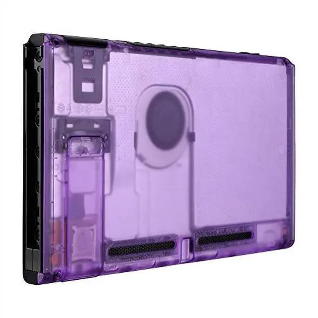 Alt view image 5 of 7 - Back Plate for Nintendo Switch Console, NS Joycon Housing Shell (D-Pad Version) with Full Set Buttons, DIY Replacement Shell for Nintendo Switch - Clear Atomic Purple @