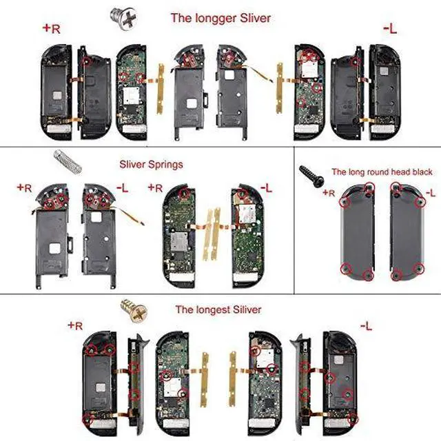 Alt view image 6 of 7 - Back Plate for Nintendo Switch Console, NS Joycon Housing Shell (D-Pad Version) with Full Set Buttons, DIY Replacement Shell for Nintendo Switch - Clear Atomic Purple @