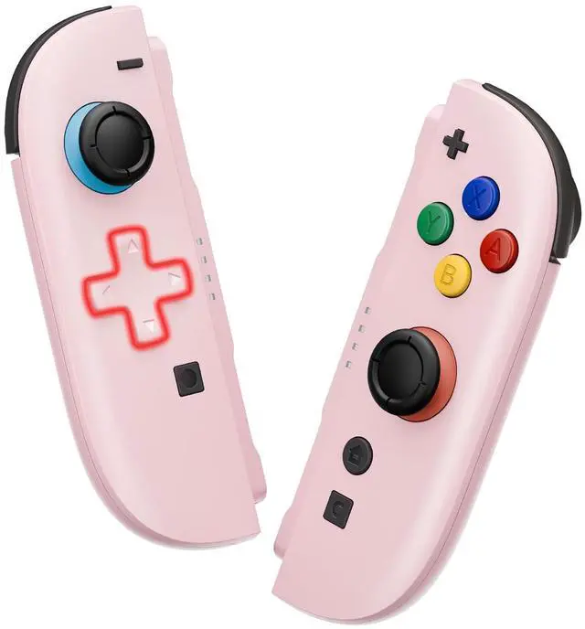 Main image of DIY Replacement Shell (D-Pad Ver) Buttons for Joycon 2, Custom Full Set Housing + Decorative Strips + Middle Bracket + Buttons for Nintendo Switch 2 - Deluxe Version - Cherry Blossoms Pink @
