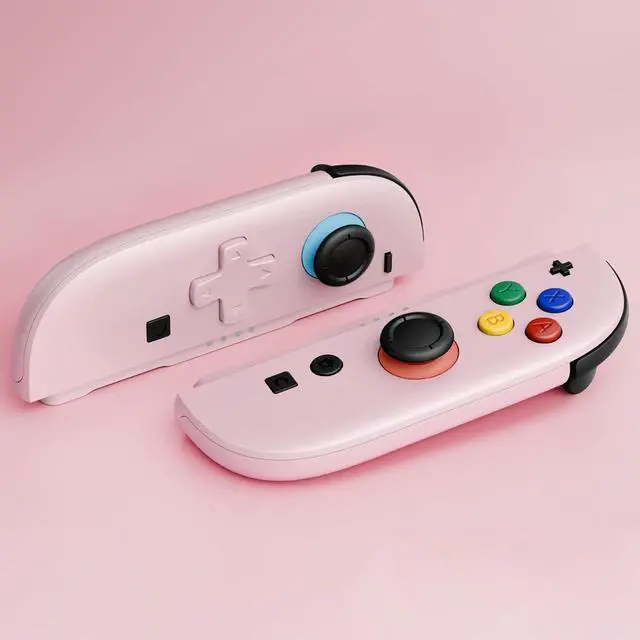 Alt view image 4 of 7 - DIY Replacement Shell (D-Pad Ver) Buttons for Joycon 2, Custom Full Set Housing + Decorative Strips + Middle Bracket + Buttons for Nintendo Switch 2 - Deluxe Version - Cherry Blossoms Pink @