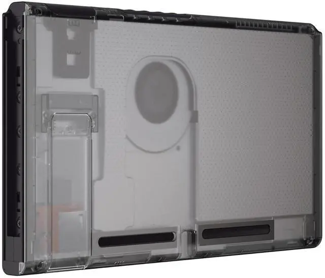 Alt view image 5 of 7 - Back Plate for Nintendo Switch Console, NS Joycon Housing Shell (D-Pad Version) with Colorful Buttons, DIY Replacement Shell for Nintendo Switch - Clear Black @