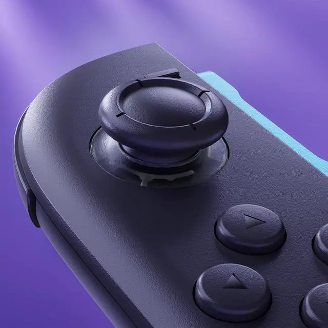 Alt view image 6 of 7 - Deluxe Version Replacement D-Pad Shell Buttons for + 3D Joystick for Nintendo Switch 2 JoyCon - Clear Slate Black @