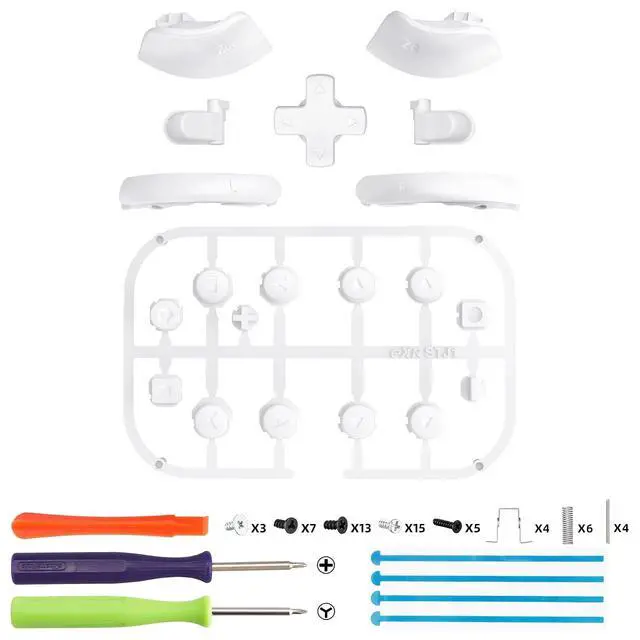 Alt view image 2 of 7 - DIY Replacement Full Set Buttons for Joycon 2, Custom ABXY Direction Keys Dpad + - C Home Capture Release L R ZR ZL Trigger Buttons for Nintendo Switch 2 Controller - White @