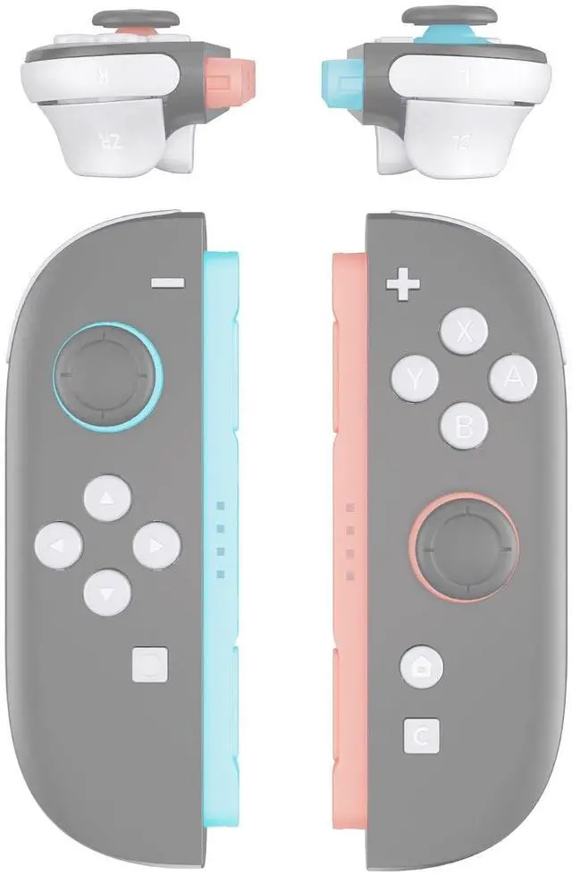 Main image of DIY Replacement Full Set Buttons for Joycon 2, Custom ABXY Direction Keys Dpad + - C Home Capture Release L R ZR ZL Trigger Buttons for Nintendo Switch 2 Controller - White @