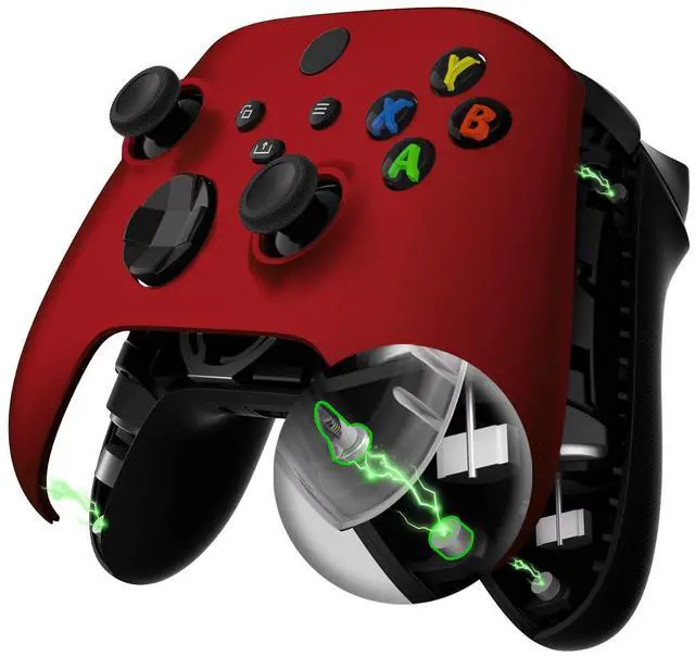 Main image of FaceMag Magnetic Front Shell for Xbox Series X & S Controller, Replacement Parts Accessores Soft Touch Grip Faceplate for Xbox Core Wireless Controller - Scarlet Red @