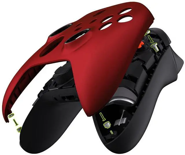Alt view image 5 of 7 - FaceMag Magnetic Front Shell for Xbox Series X & S Controller, Replacement Parts Accessores Soft Touch Grip Faceplate for Xbox Core Wireless Controller - Scarlet Red @