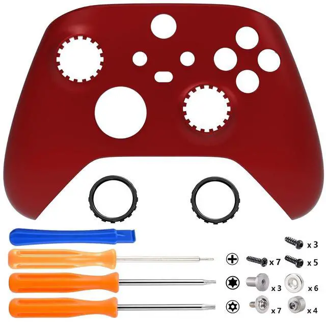 Alt view image 3 of 7 - FaceMag Magnetic Front Shell for Xbox Series X & S Controller, Replacement Parts Accessores Soft Touch Grip Faceplate for Xbox Core Wireless Controller - Scarlet Red @