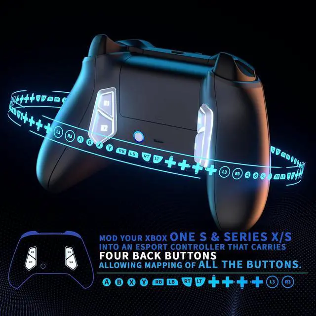 Alt view image 3 of 6 - White Replacement Redesigned K1 K2 K3 K4 Back Buttons & Setting Button for Xbox One S/X, Xbox Series X/S Controller Victor S/X Remap Kit - Without Controller & Remap Board @