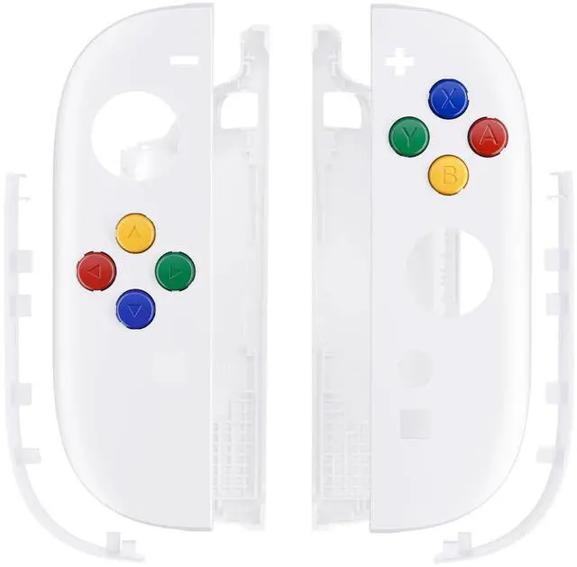 Alt view image 2 of 7 - Essence Version Replacement Shell Buttons + 3D Joystick for Nintendo Switch 2 JoyCon - White @