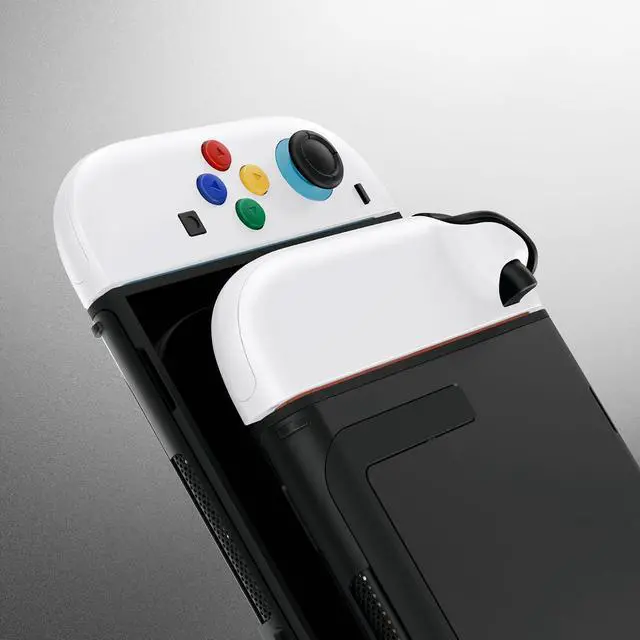 Alt view image 5 of 7 - Essence Version Replacement Shell Buttons + 3D Joystick for Nintendo Switch 2 JoyCon - White @