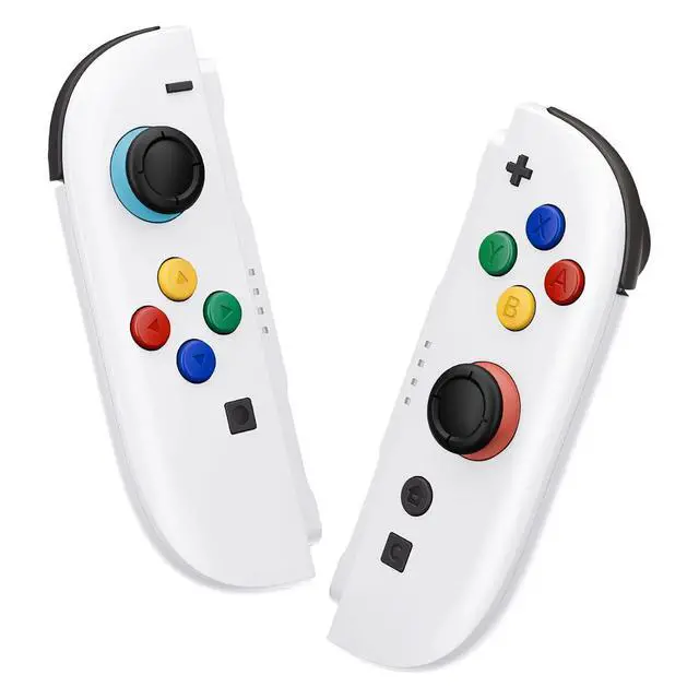 Alt view image 2 of 7 - Deluxe Version Replacement Shell Buttons + 3D Joystick for Nintendo Switch 2 JoyCon - White @