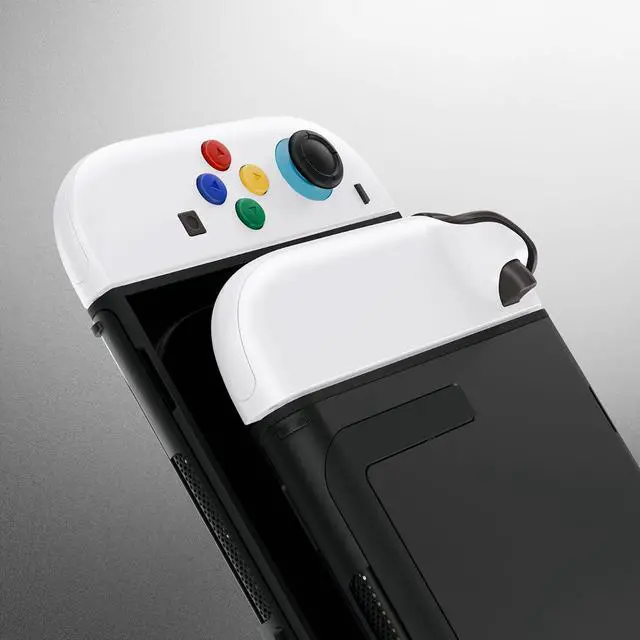 Alt view image 5 of 7 - Deluxe Version Replacement Shell Buttons + 3D Joystick for Nintendo Switch 2 JoyCon - White @